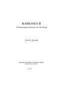 Copertina  Ramesses II : a chronological structure for his reign